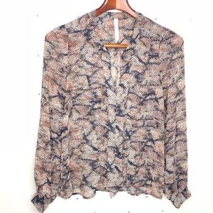 Andree Snake Print Long Sleeve Blouse  BOGO SALE